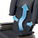 APP back cushion with arrows to describe curvature.