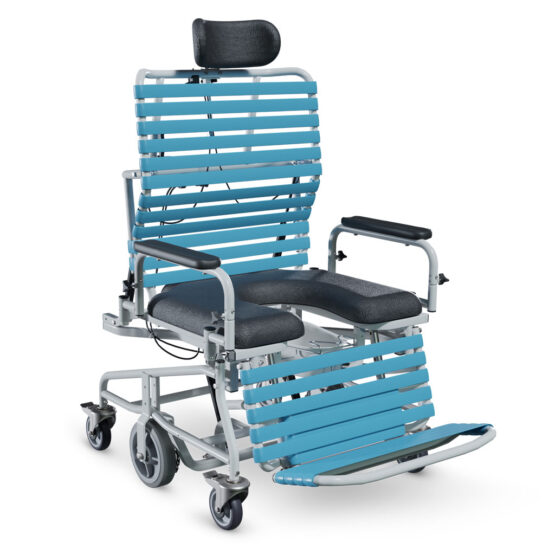 Revive Bariatric Shower Commode Wheelchair Front 45