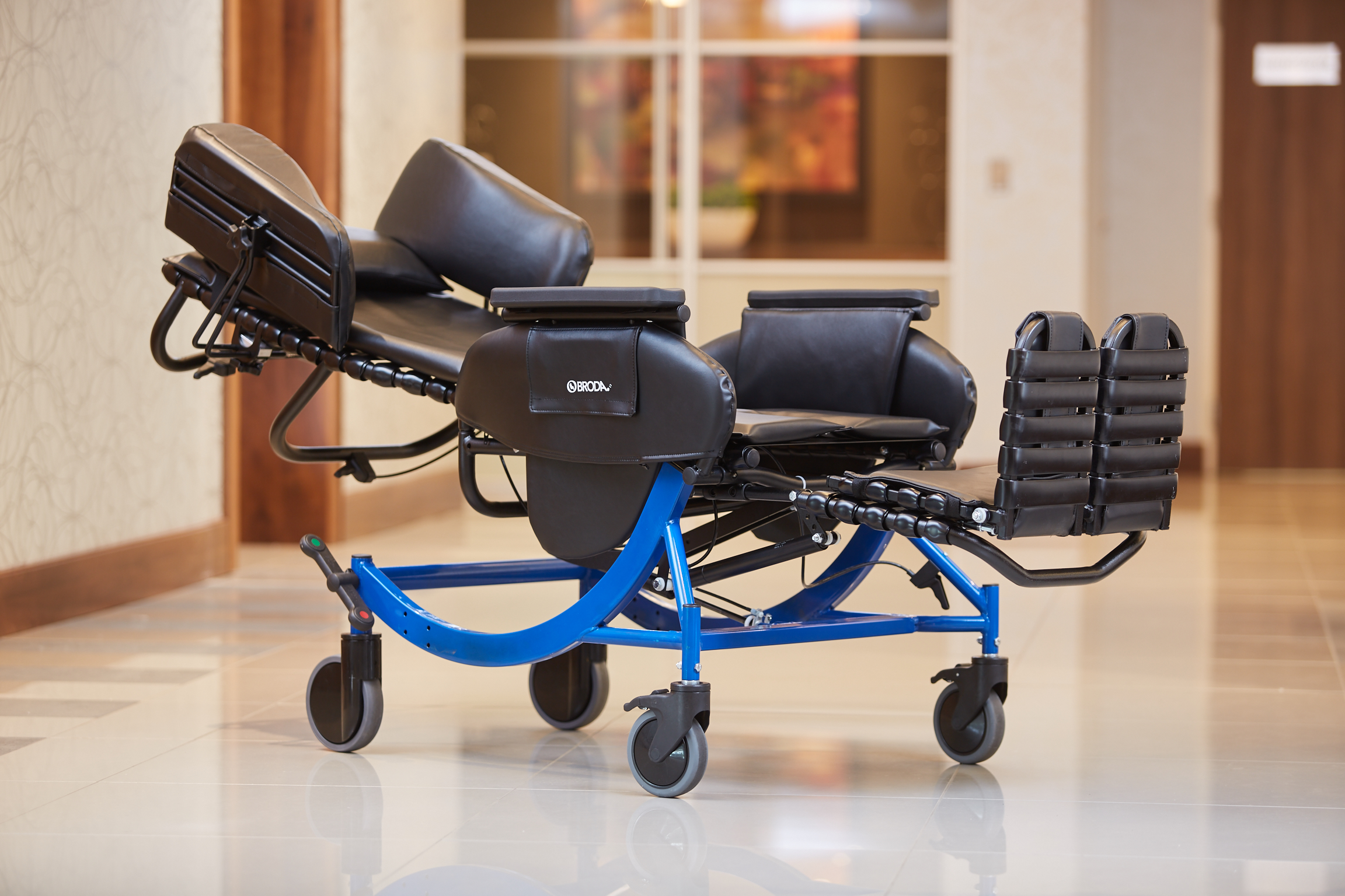 Synthesis Rehab Wheelchair in Layed Back Position