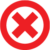 Red 'X' icon