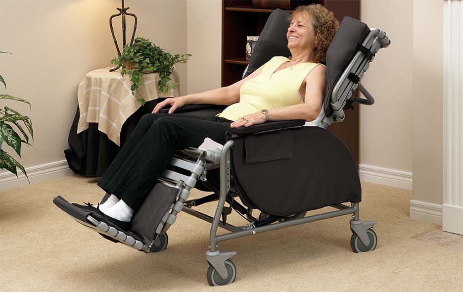 Patient in a midline chair