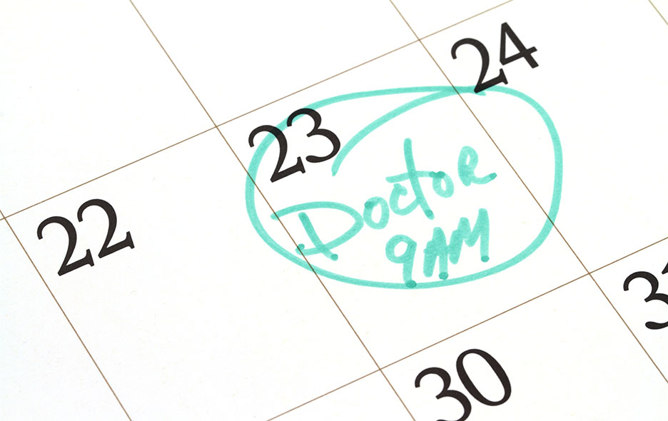 circled appointment on a calendar